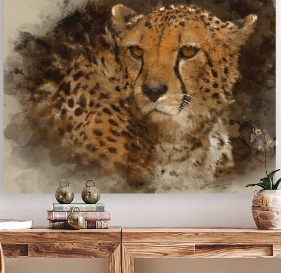 Digital watercolour painting of Beautiful close up portrait of C by Matthew Gibson