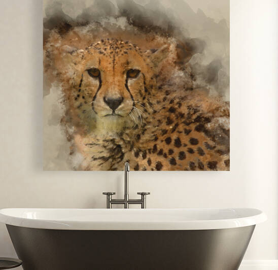 Digital watercolor painting of Beautiful close up portrait of Ch by Matthew Gibson