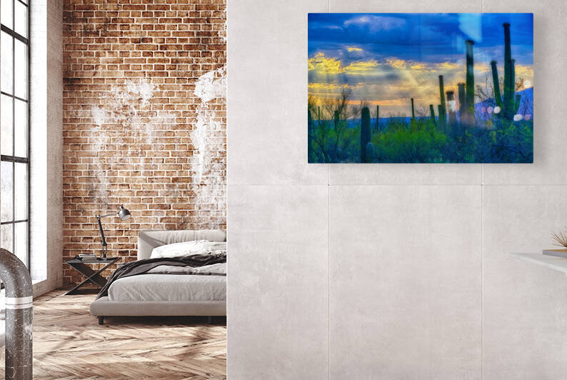 Sabino Canyon Sunrays Tucson Arizona by Eduardo Palazuelos