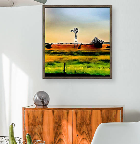 LONELY KANSAS WINDMILL by Marty Kugler