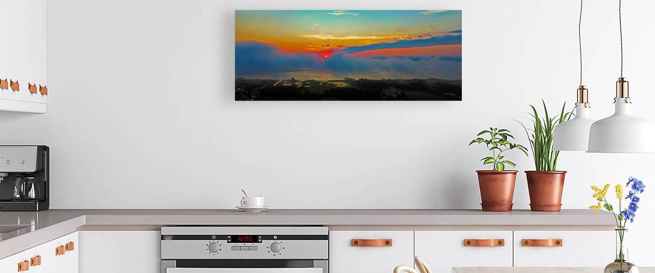 Sunrise Peekaboo Panorama Fenwick Island by Bill Swartwout Photography