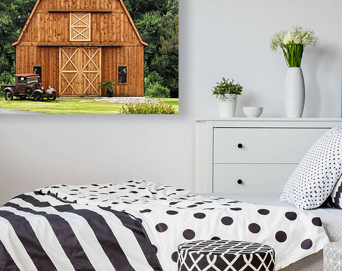 Old Barn with Vintage Truck by Bill Swartwout Photography