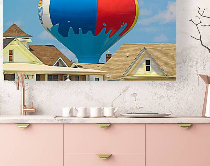 Beach Ball Water Tower Abstract Expressionism by Bill Swartwout Photography