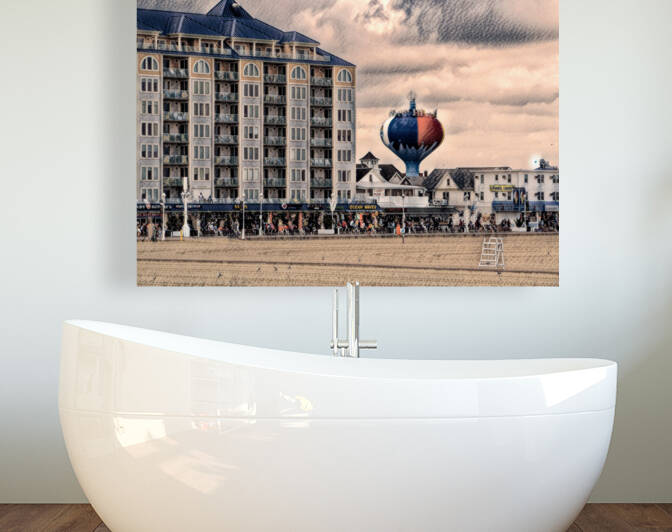 Beach Ball in the Sky in Charcoal by Bill Swartwout Photography