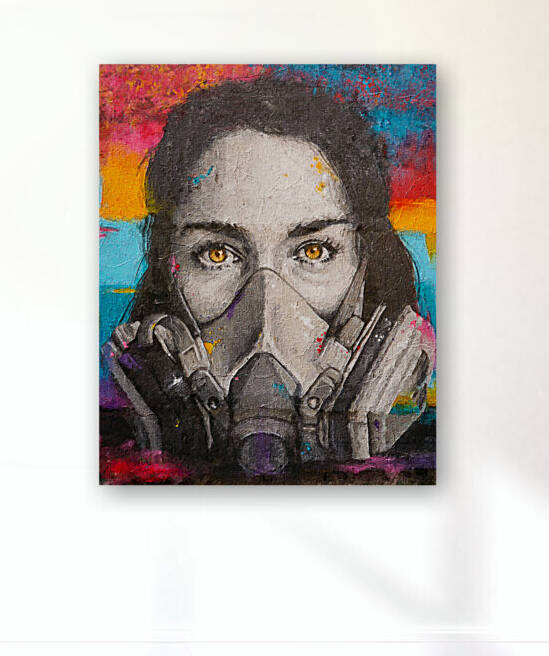 Girl Gas Mask by Robert Ruggiero