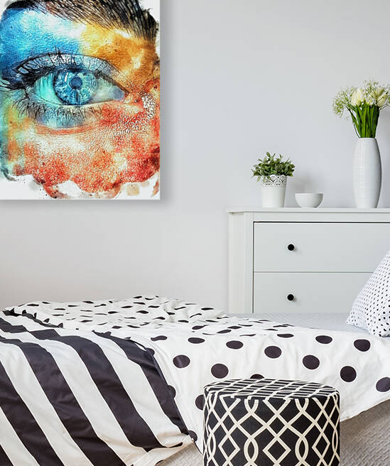 Blue Eye Watercolor by Robert Ruggiero