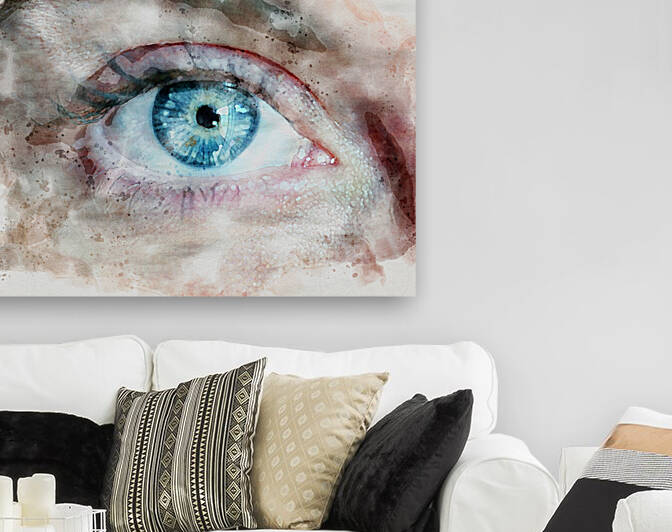 Blue Eye Watercolor2 by Robert Ruggiero