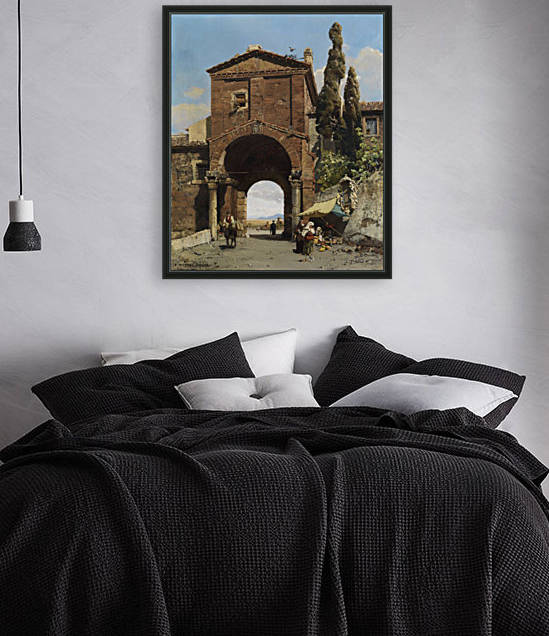 Roman archway with view towards Campagna 1886 by Carl Wuttke