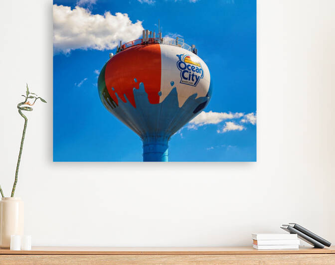 Ocean City Beach Ball Water Tower by Bill Swartwout Photography