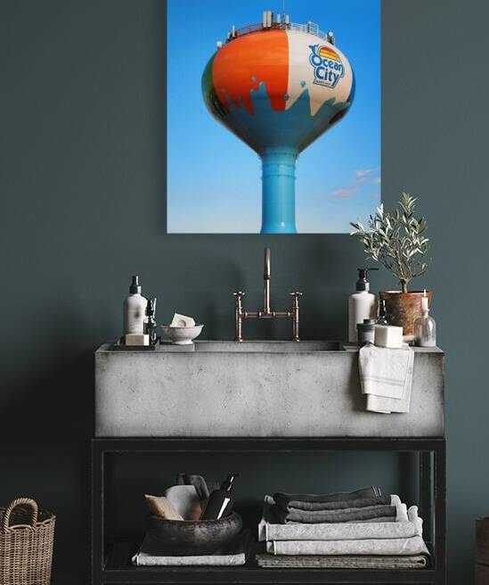 Beach Ball Water Tower in Ocean City by Bill Swartwout Photography