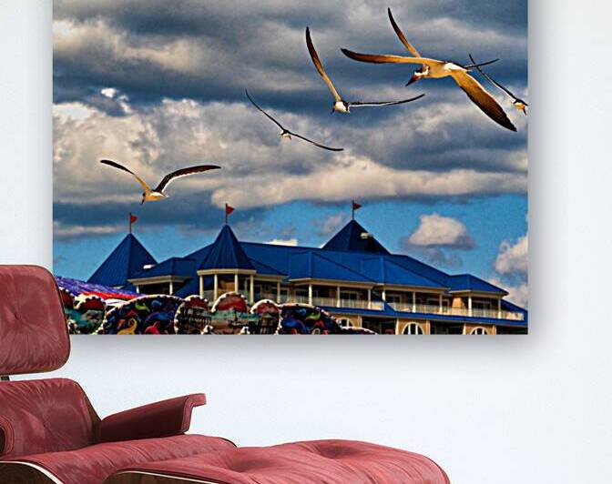 Seagulls Heading Home to the OC Boardwalk by Bill Swartwout Photography