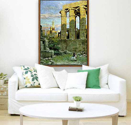 Temple of Luxor, with Abu al Haggag Mosque by Carl Wuttke