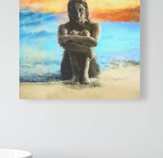 Lady on Beach by Robert Ruggiero