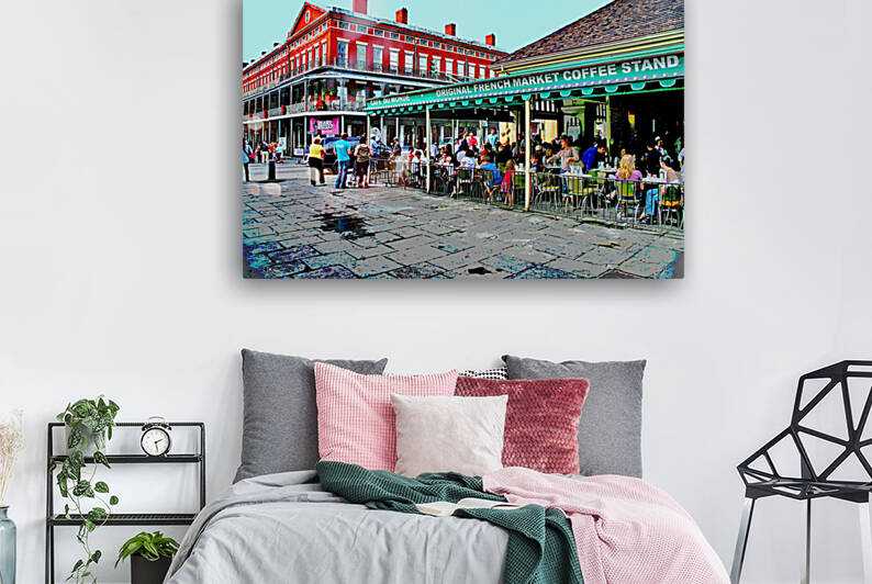 CAFE DU MONDE IN NEW ORLEANS FRENCH QUARTER  by LES MAYERS 