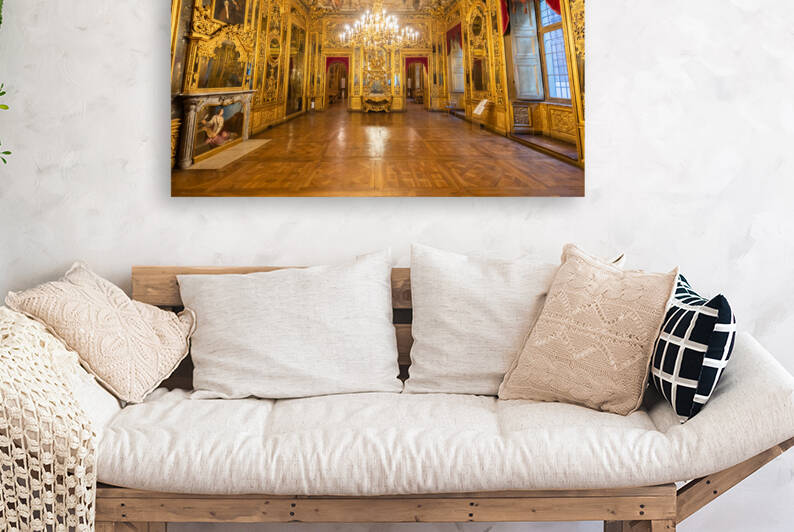 Turin Italy - Circa January 2022: baroque old room interior in  by Paolo Modena