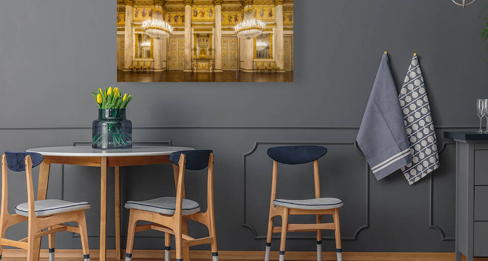 Turin Italy - Circa January 2022: romantic old ballroom interio by Paolo Modena