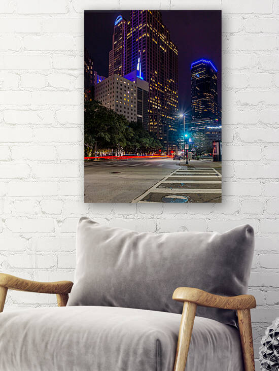 Dallas Texas Harwood Street Night by Jennifer White