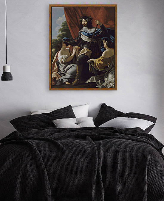 Allegorical portrait of King Louis XIII in armour by Simon Vouet