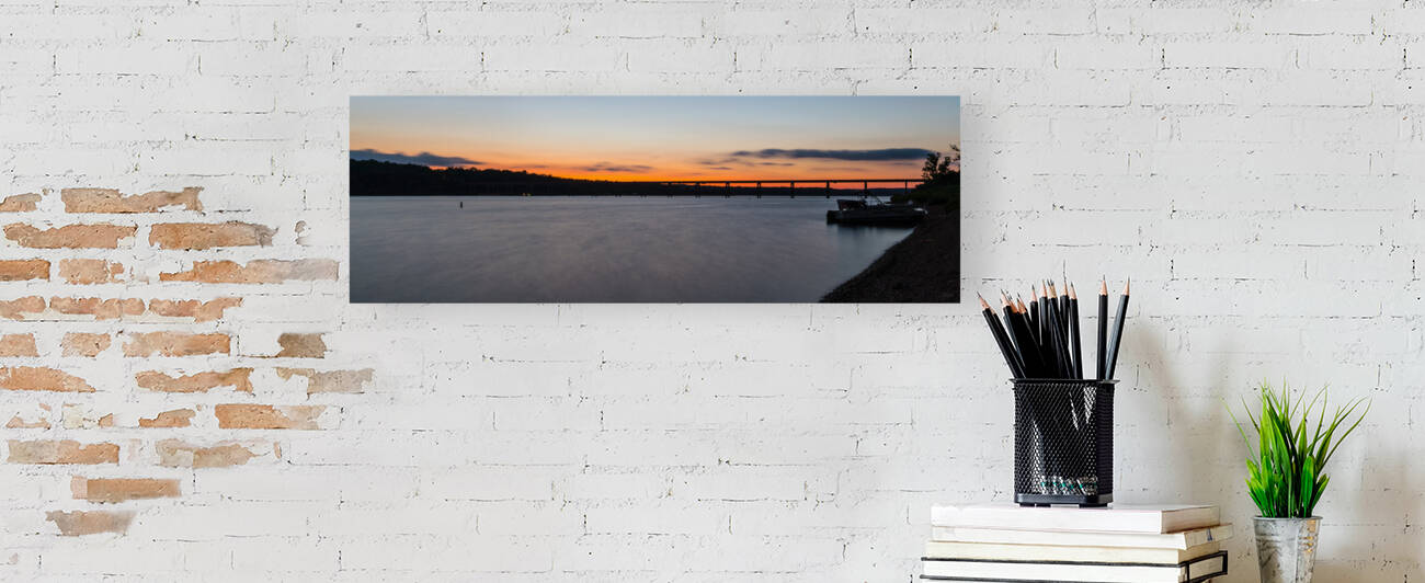 Pomme de Terre Lake Sunset Pano by Jennifer White