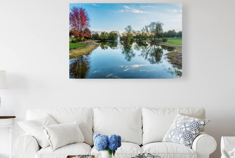 Ozarks Autumn Pond Reflections by Jennifer White