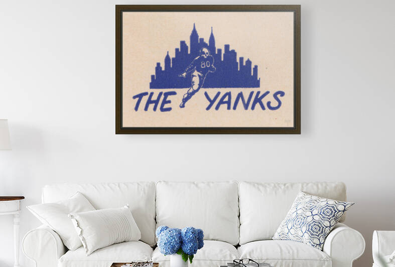 1950 New York Yanks Football Art by Row One Brand