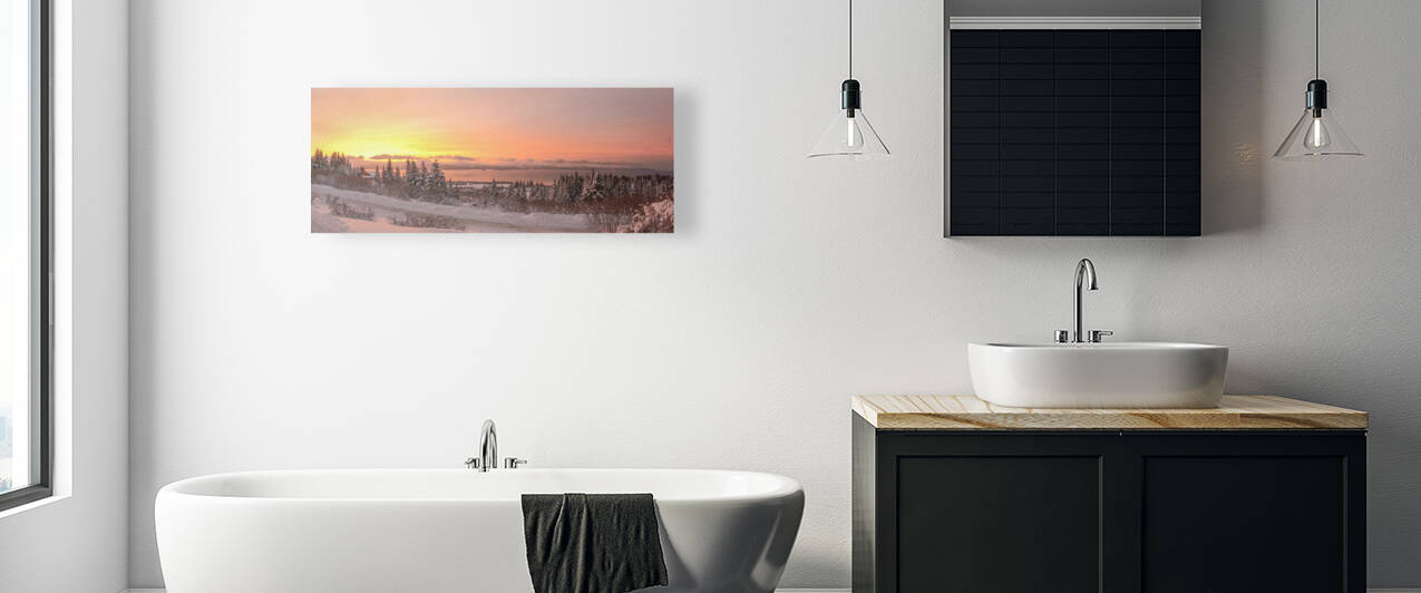 Snowy sunset by Buckaroo