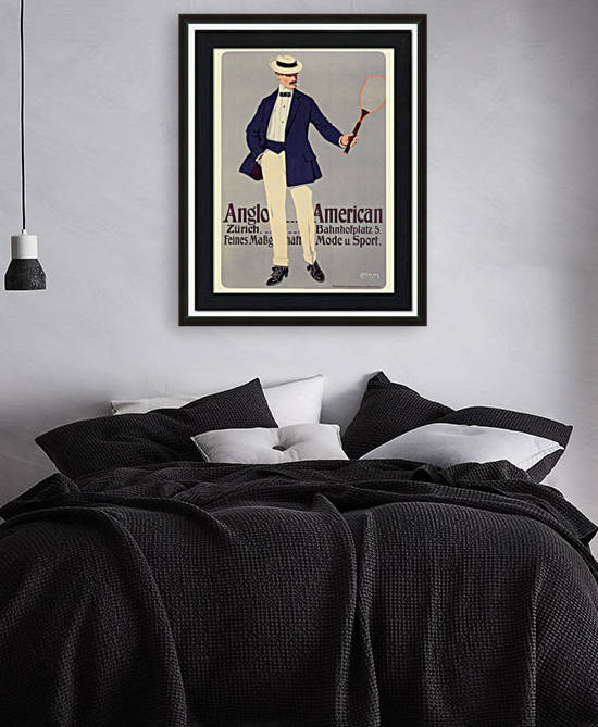 Anglo American Tennis, Sportwear Advert by VINTAGE POSTER