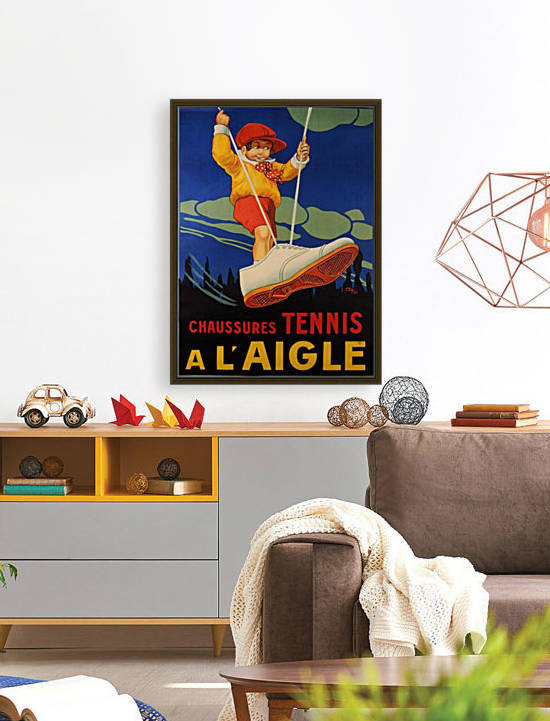 Original Vintage French Poster for Tennis Shoes by VINTAGE POSTER