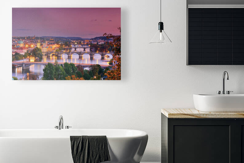 Prague in autumn at sunrise Czech Republic. by CreativePhotoSpain