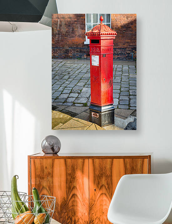 Victoria era red post office mailbox in street by Steve Heap