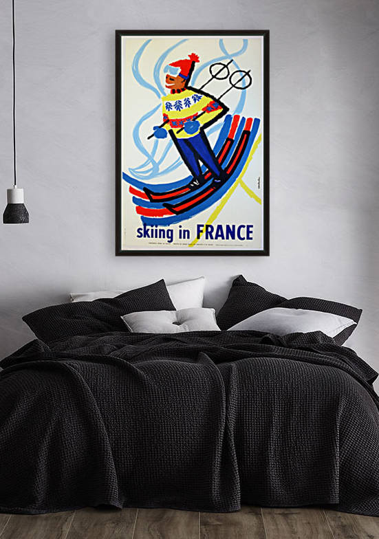Skiing in France travel poster by VINTAGE POSTER
