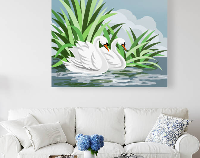 Mute Swans by Liz Cereby