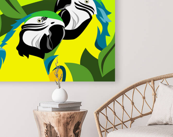 Yellow and Blue Macaw by Liz Cereby