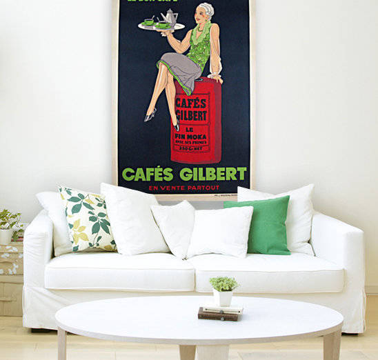 Cafes Gilbert original vintage food poster from France by VINTAGE POSTER