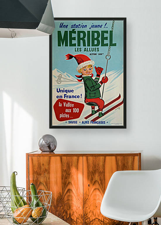 Original vintage poster ski winter sport Meribel by VINTAGE POSTER