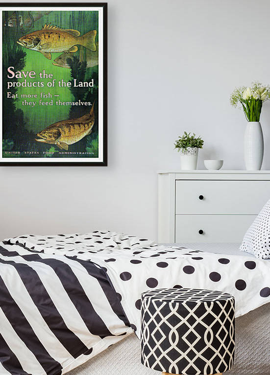 Art Poster Advertisement Eat More Fish by VINTAGE POSTER