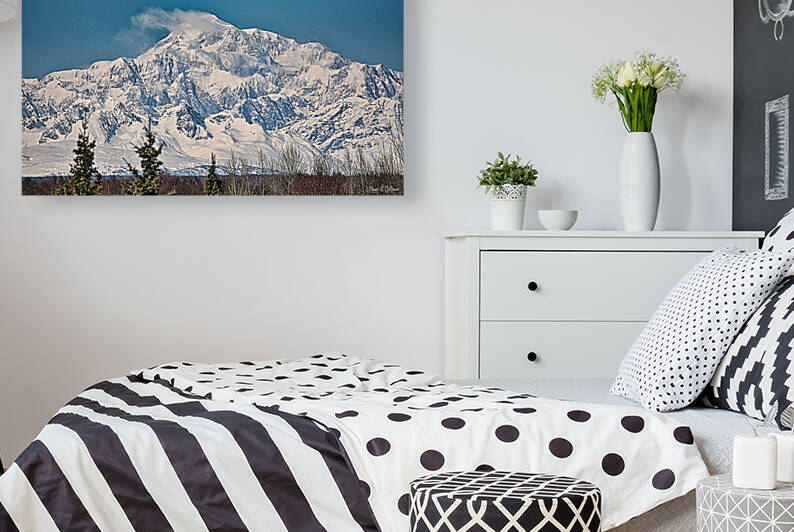 Denali on a bright blue day by Bruce Brown