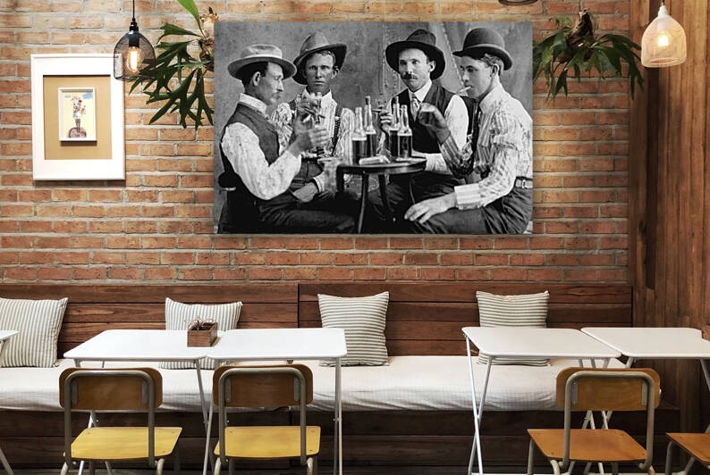 Found and Restored - My Dudes  - From an Antique Cabinet Card by Steve Alejandro