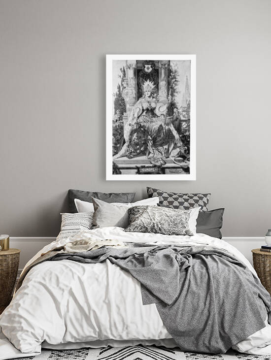 Found and Restored - Europe - 1888 Panorama of Nations - Book Etching by Steve Alejandro