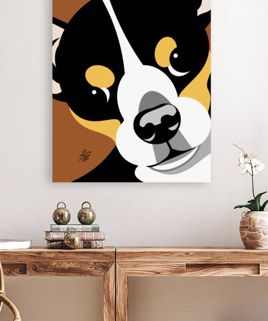 Black and Tan Chihuahua Portrait Illustration by Liz Cereby