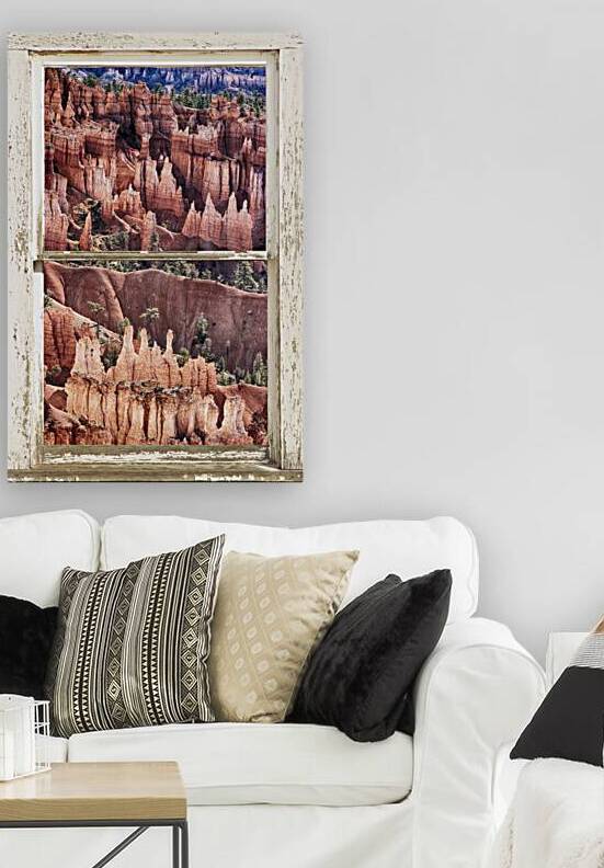 Bryce Canyon Utah View Through White Window by Bo Insogna