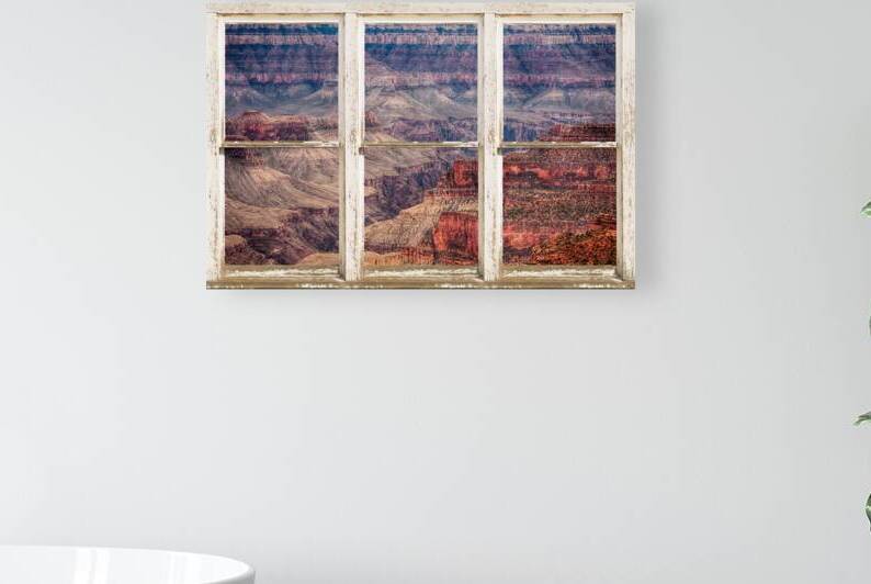 Rustic Window View Grand Canyon by Bo Insogna