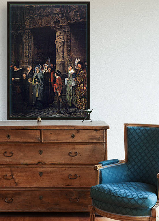 Leaving a church in the 15th Century by Alma-Tadema