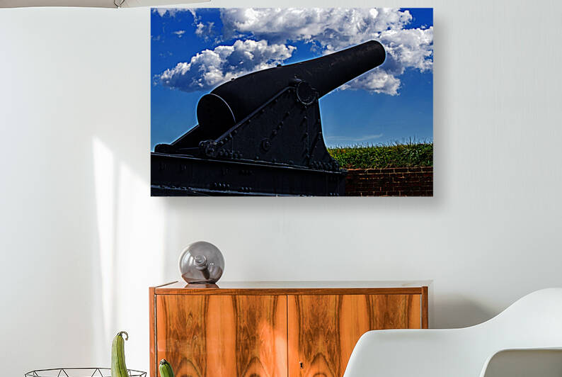 A Single Rodman Gun at Fort McHenry in Baltimore MD by Bill Swartwout Photography