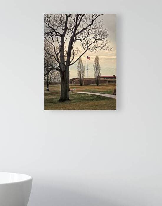 Fort McHenry Flag View through the Trees by Bill Swartwout Photography
