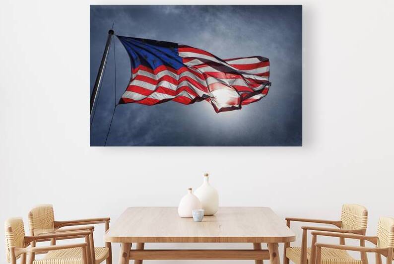 Backlit Flag Spanking in the Breeze by Bill Swartwout Photography