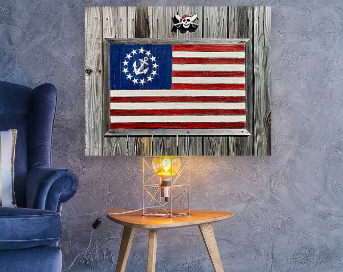 Ocean City Fence Flag w Pirate by Bill Swartwout Photography