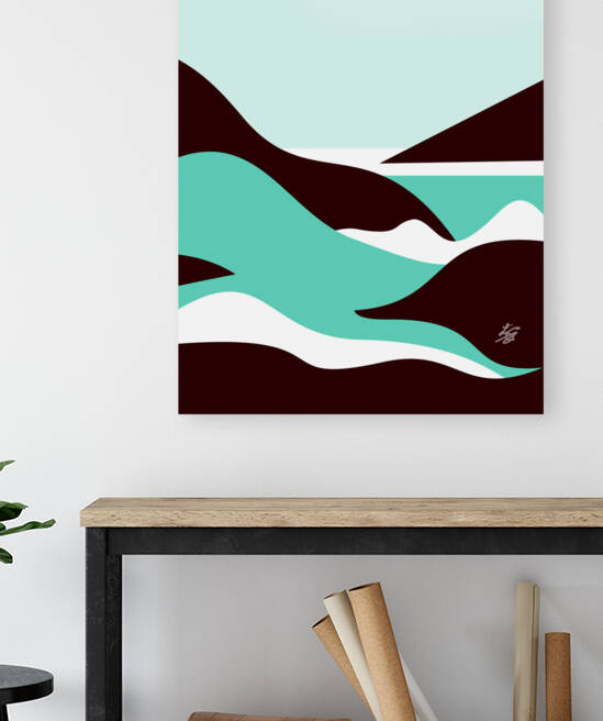 Ocean Waves On Rocky Shore Abstract by Liz Cereby