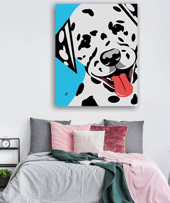 Dalmatian Dog with A Smile Portrait by Liz Cereby