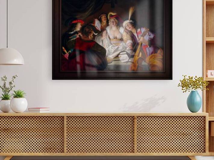 A Musical Company by Gerard Seghers Remastered Xzendor7 Classical Fine Art Old Masters Reproductions by xzendor7